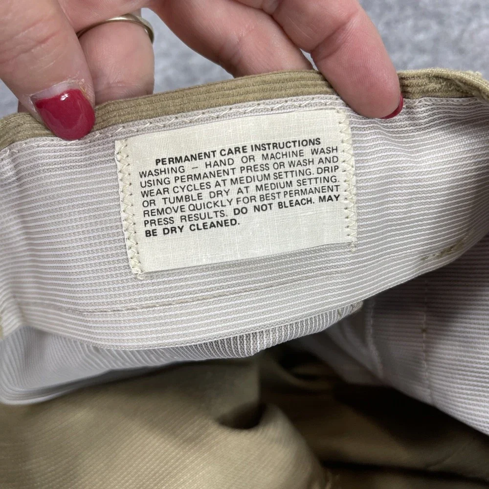 John Blair Corduroy PantsMen's 40 (38) Tan Flat Front New Old Stock Tags VTG